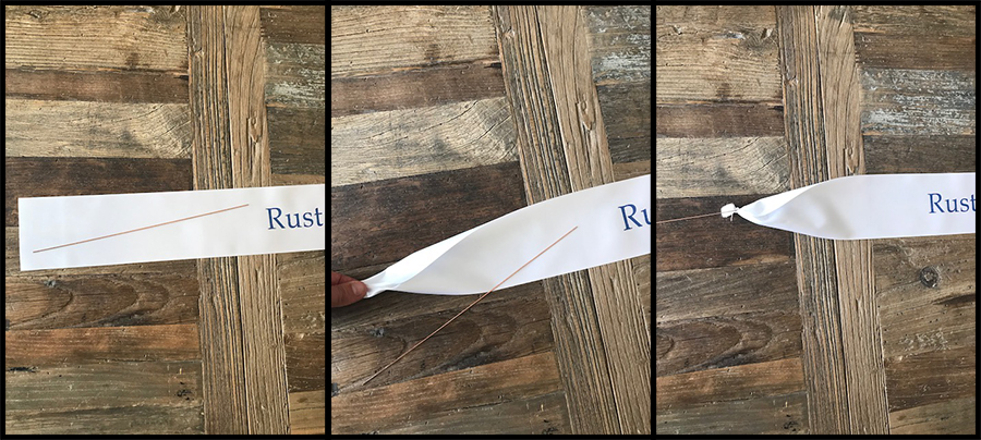 Uitleg rouwlint bevestigen aan rouwboeket Uitleg rouwlint bevestigen aan rouwboeket